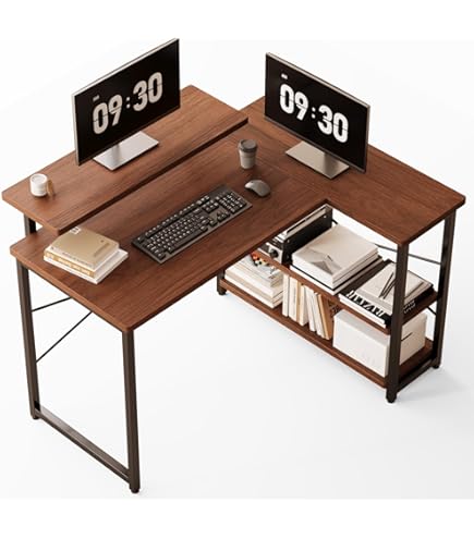 Amazon | CubiCubi L字デスク デスク 幅120cm パソコンデスク 机